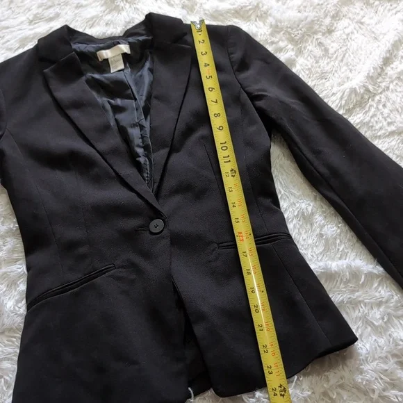 H&M Black Fitted Single Button Blazer - Picture 10 of 10